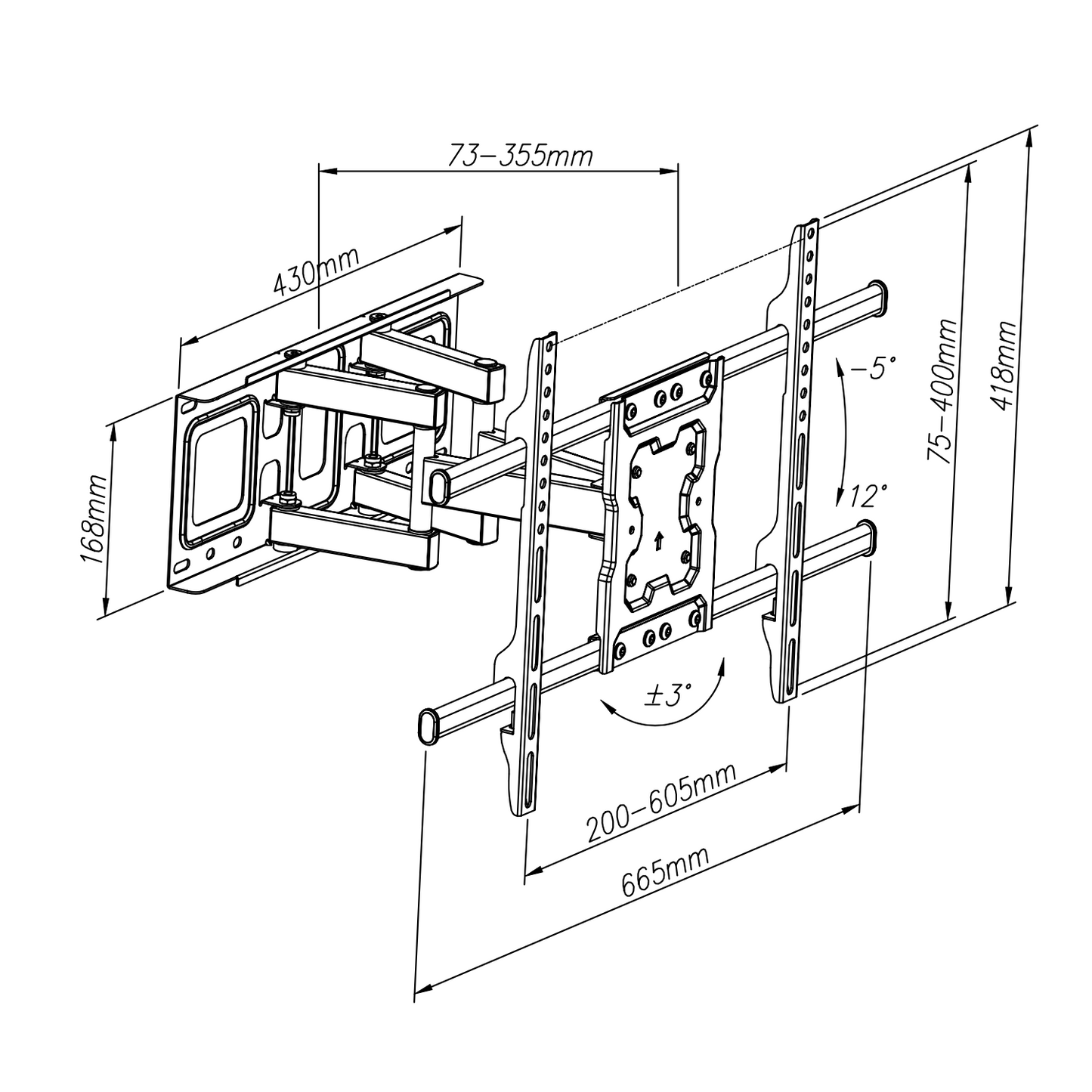 TV beugel RockSolid 32-75"