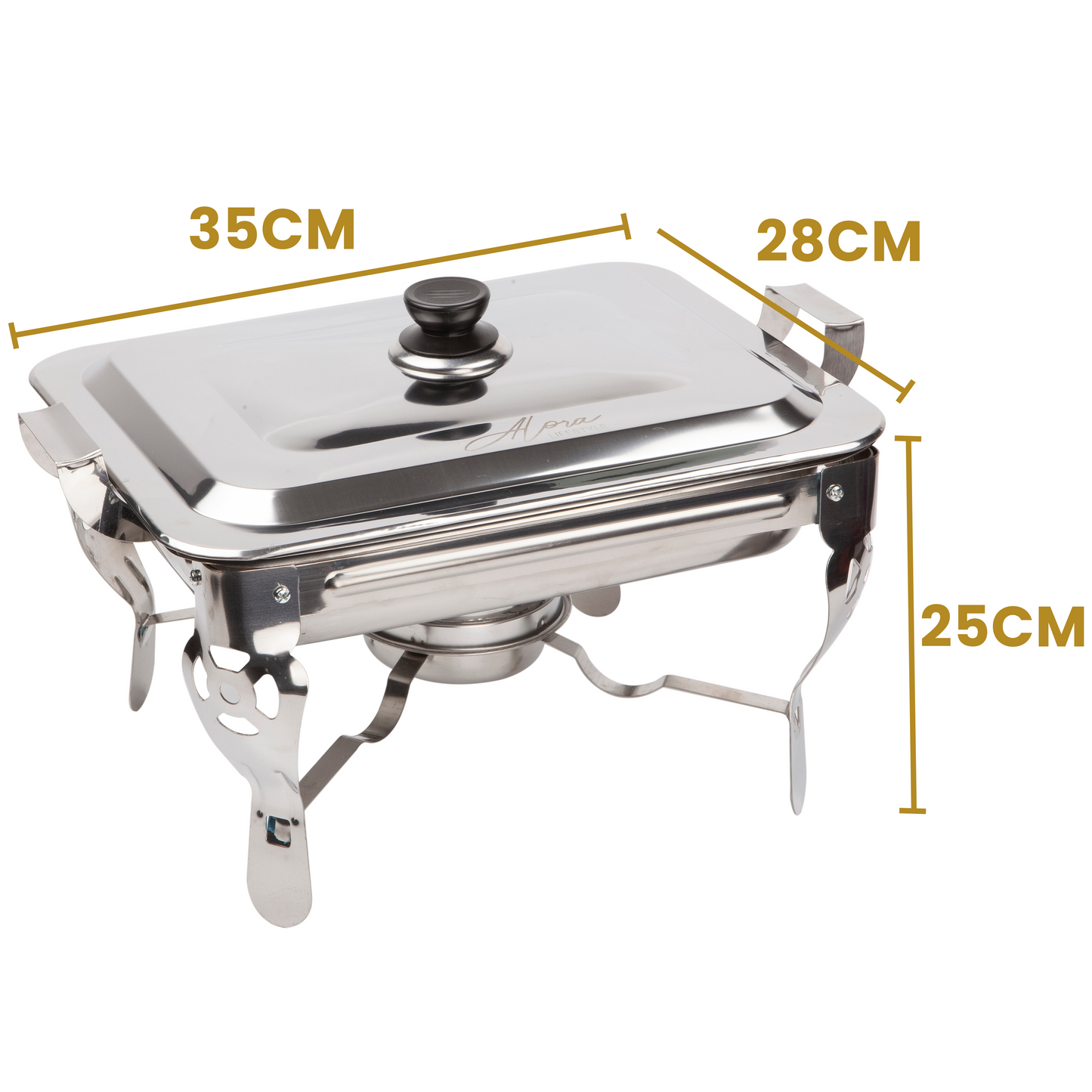 Alora Chafing Dish chrome 40 x 28 x 25cm