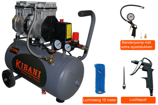 Kibani silent compressor 24 Liters - SET