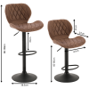 Bar stool Alice brown (per 2)