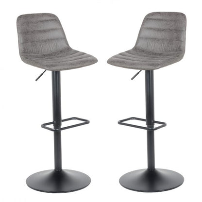 Bar stool Helsinki - dark gray - Leather