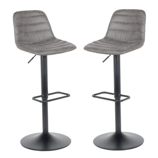 Bar stool Helsinki - dark gray - Leather