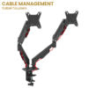 Double monitor arm DuoMount 13-32"