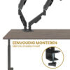 Double monitor arm DuoMount 13-32"