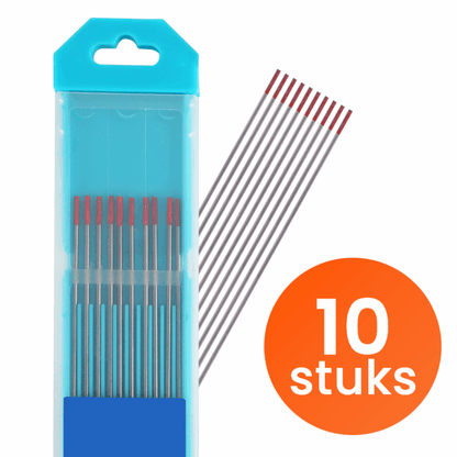 Wolfraam laselektroden (rood) - 10 stuks