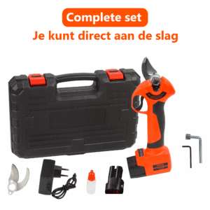 Kibani Accu Takkenschaar 16.8V incl. 2 accu's en extra set mesjes