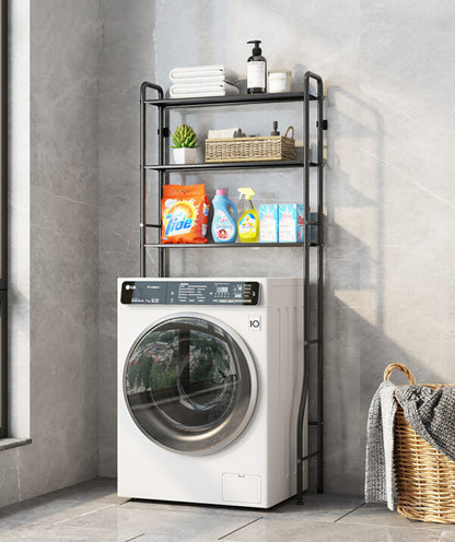 Washing machine storage rack black