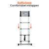Kibani Telescoopladder 3,80m Zilver