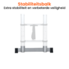 Kibani Telescoopladder 3,80m Zilver