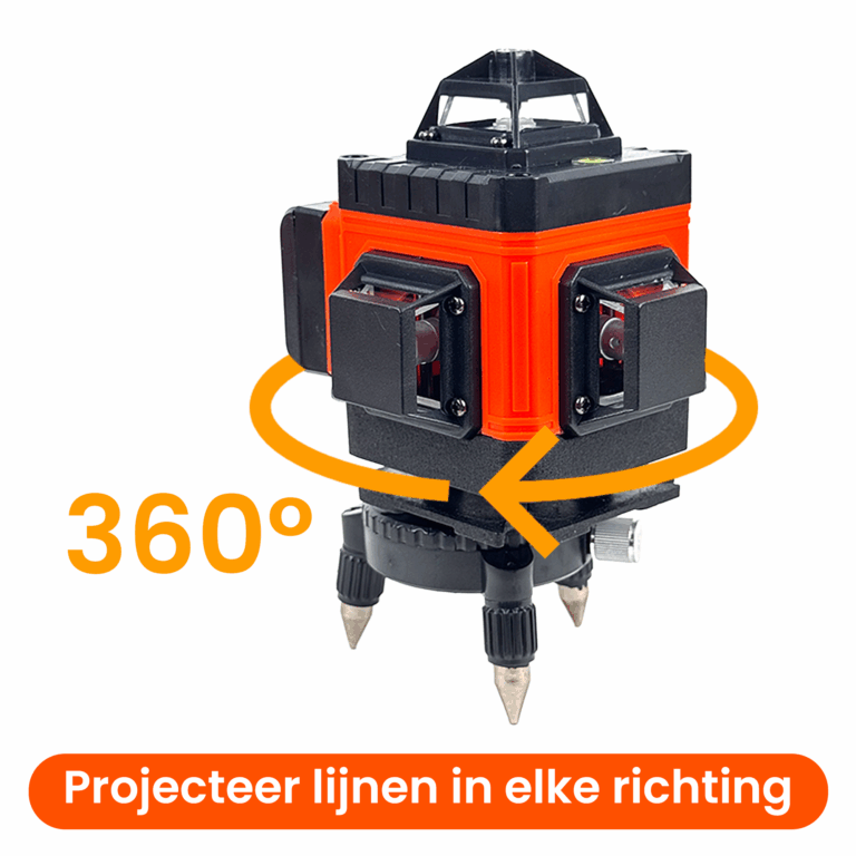 Kibani Kruislijnlaser 16 lijnen incl. statief en waterpas