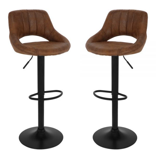 Bar stool industrial dark brown