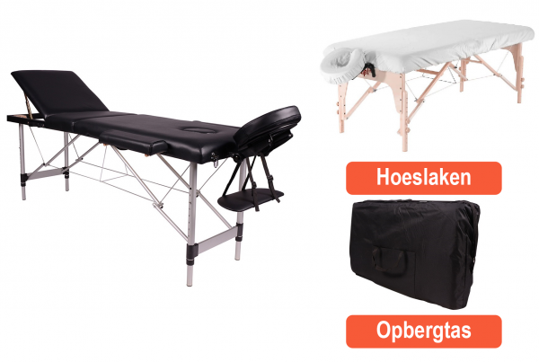 Massagetafel relax budget incl. hoeslaken