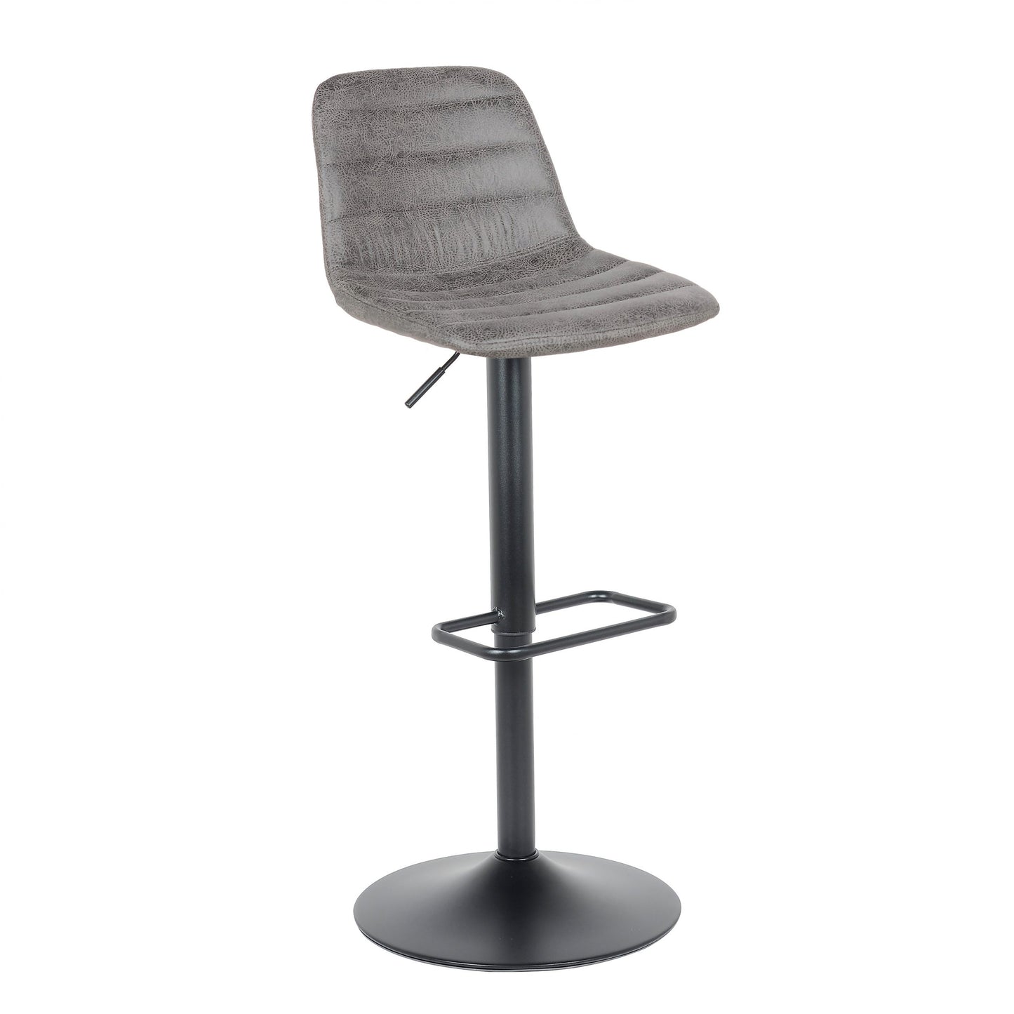 Bar stool Helsinki - dark gray - Leather