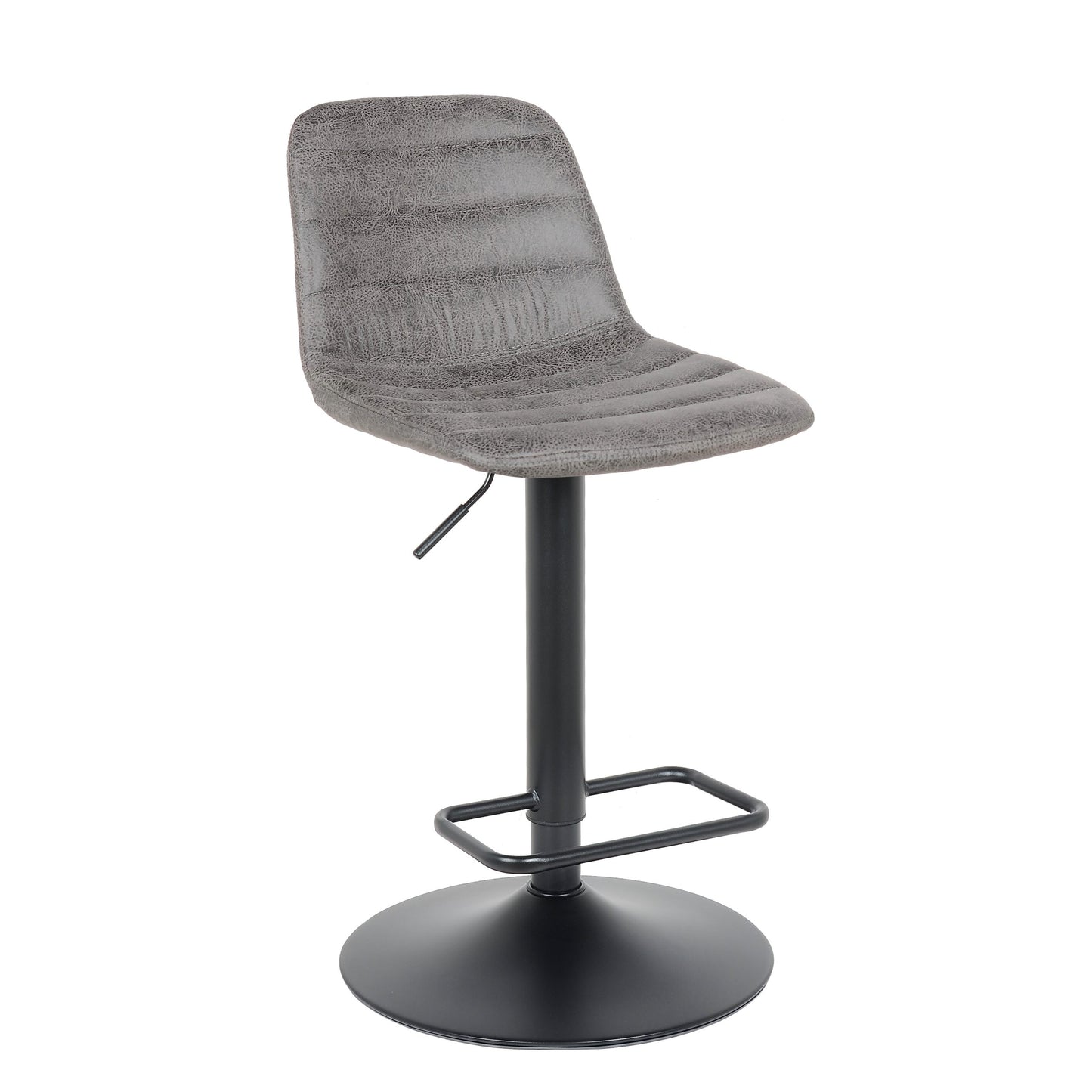 Bar stool Helsinki - dark gray - Leather