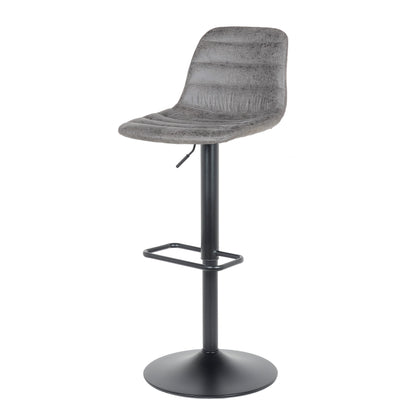 Bar stool Helsinki - dark gray - Leather