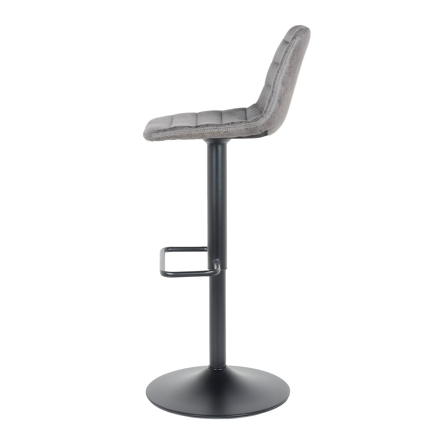 Bar stool Helsinki - dark gray - Leather