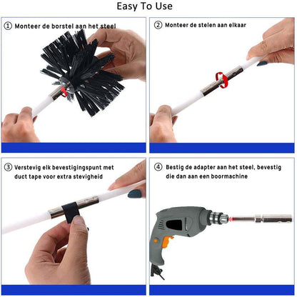 Schoorsteenborstel 9 meter (2 borstels)