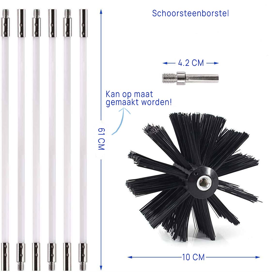 Schoorsteenborstel 9 meter