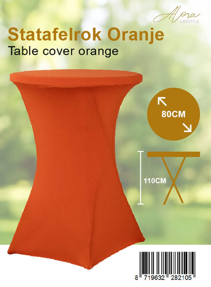 Standing table skirt orange 80 cm