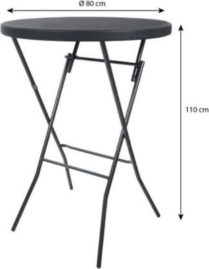 2x Standing Table Black + 2x Skirt Black