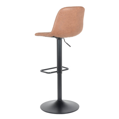 Bar stool Helsinki - Light brown - Leather