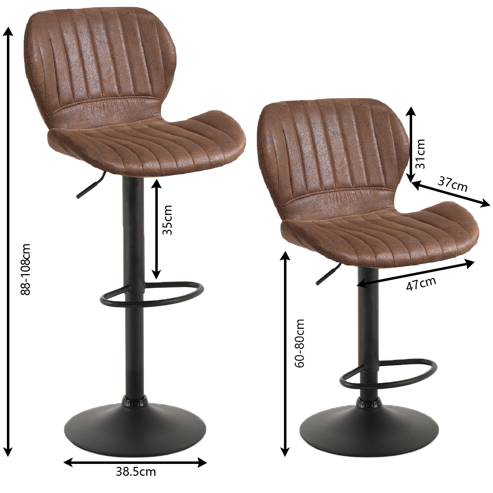 Bar stool Mike brown (per 2)