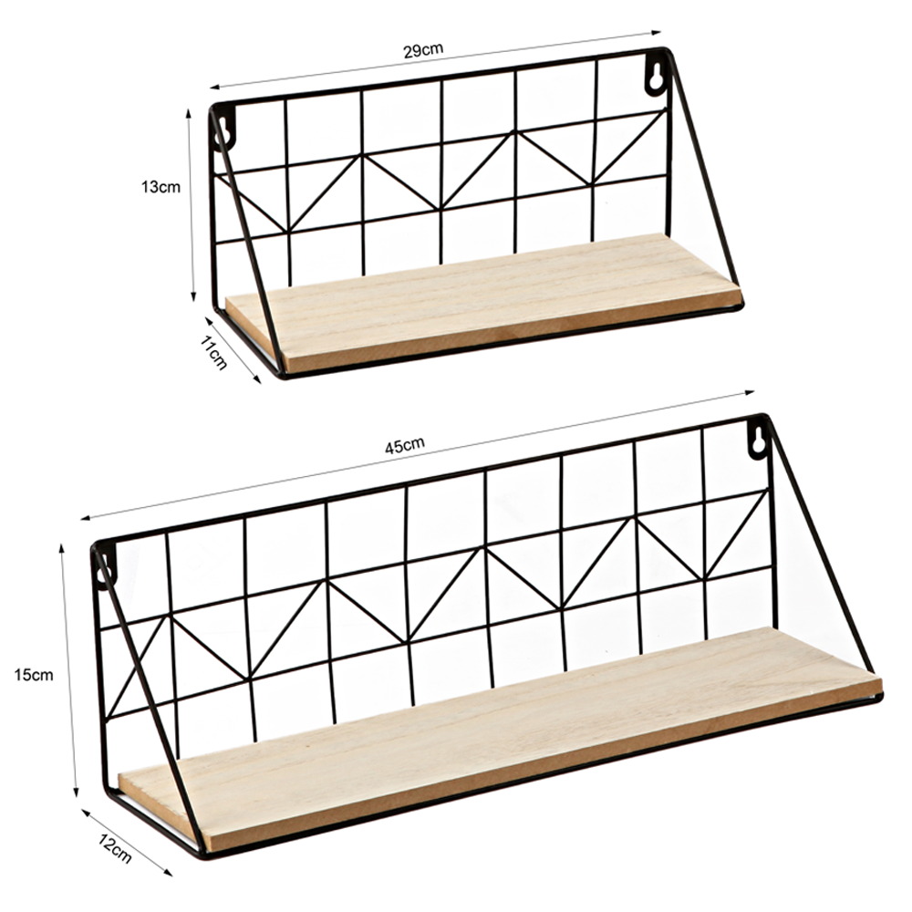 Wall rack Cassara (set of 2 wall racks)