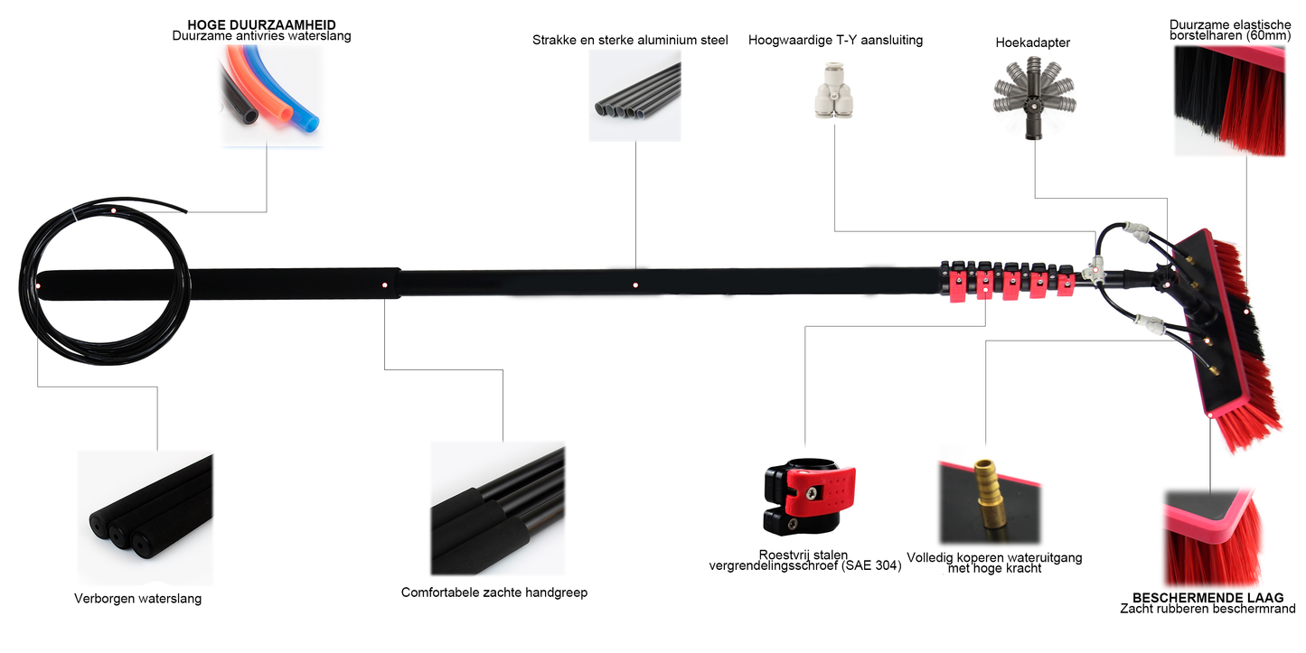 Kibani telescoop borstel 6m