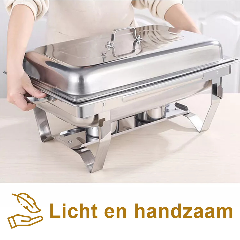 Alora Chafing Dish chrome 3 containers