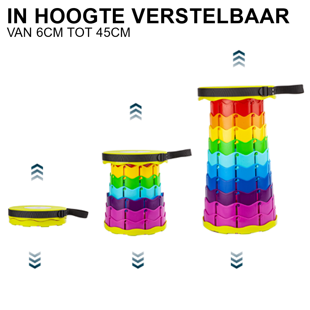 Alora Foldable Stool Rainbow