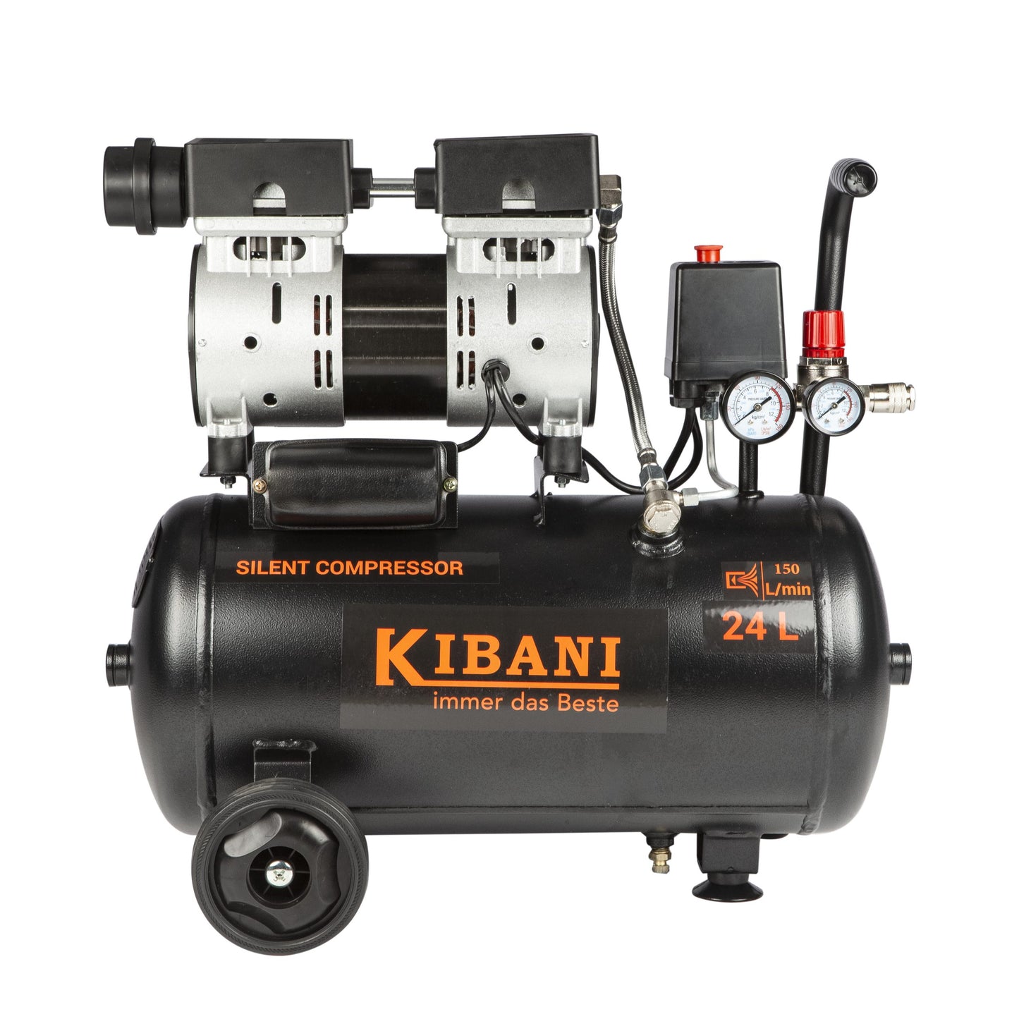 Kibani stille compressor 24 Liter