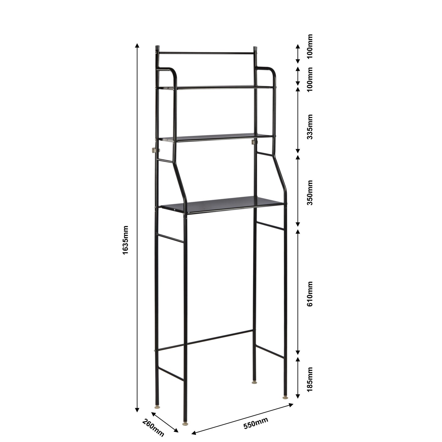 Alora toilet Storage rack Nancy black