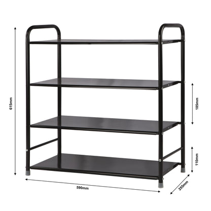 Shoe storage rack black