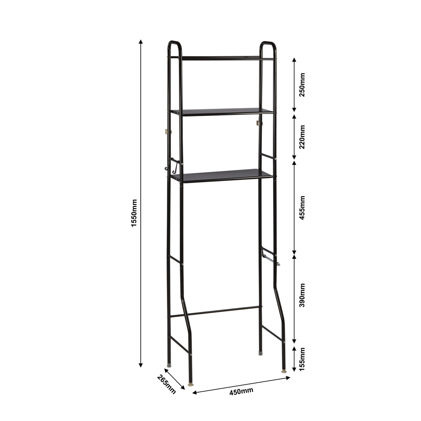 Alora toilet Storage rack Tracy black