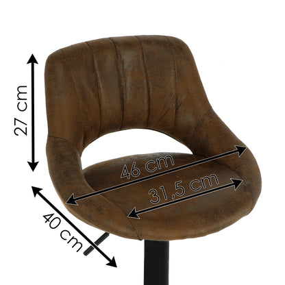 Bar stool industrial dark brown