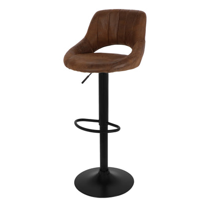 Bar stool industrial dark brown