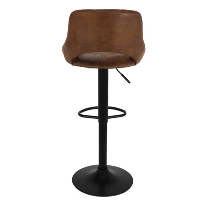 Bar stool industrial dark brown