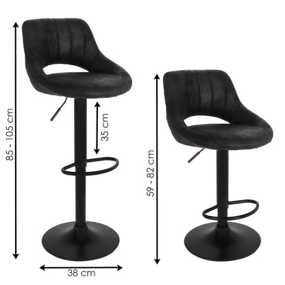 Bar stool industrial black