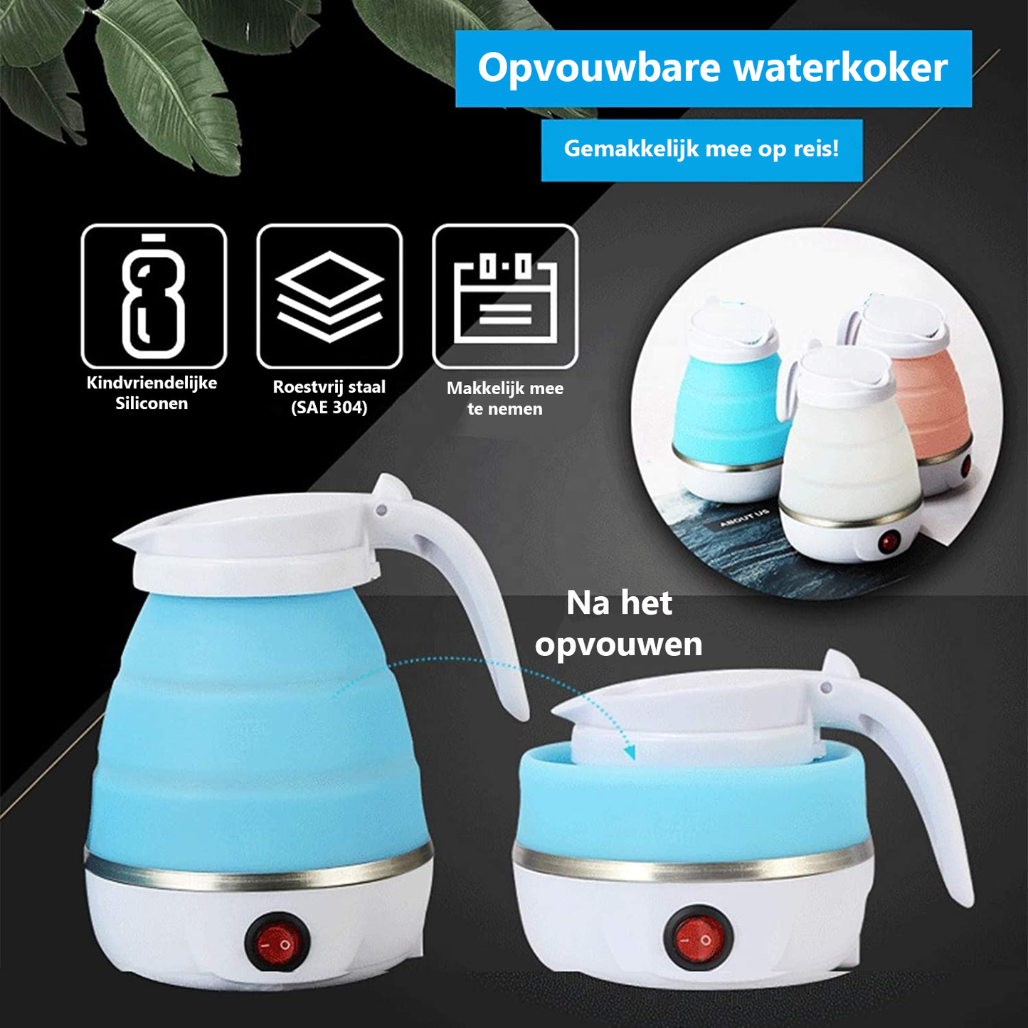 TeaTime Foldable kettle white