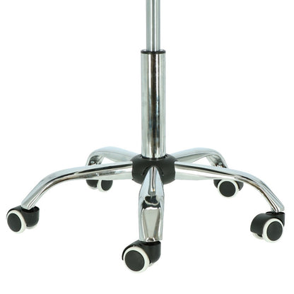 Saddle stool white/chrome