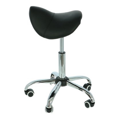 Saddle stool black/chrome