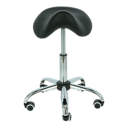 Saddle stool black/chrome