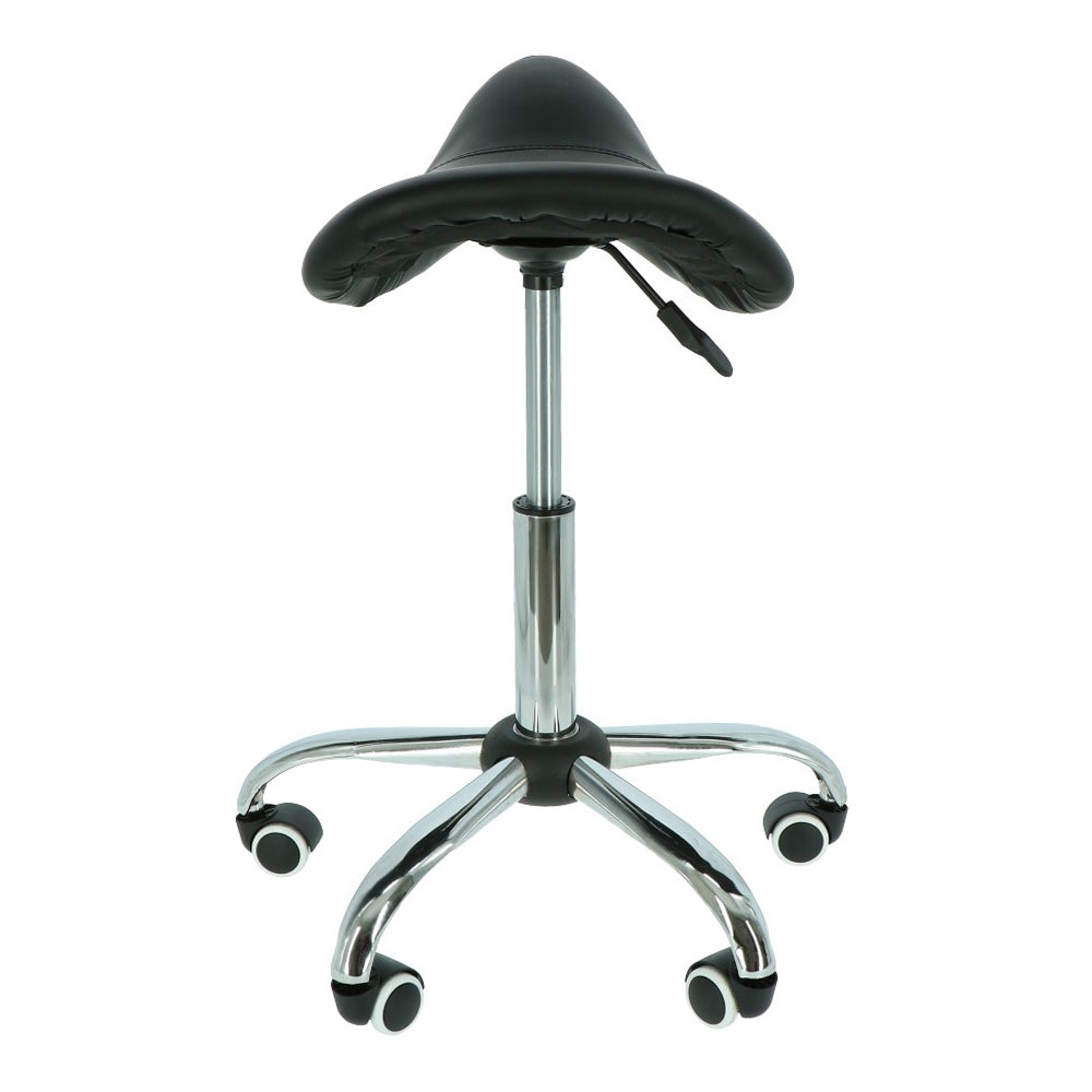 Saddle stool black/chrome