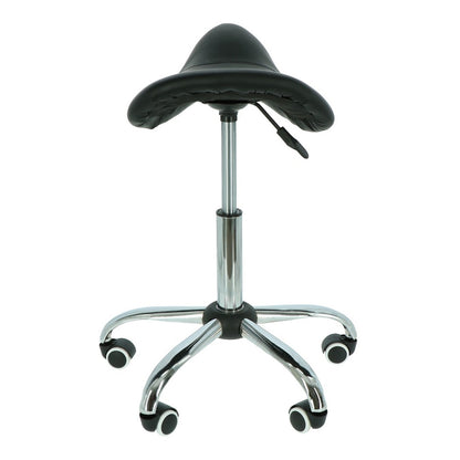 Saddle stool black/chrome