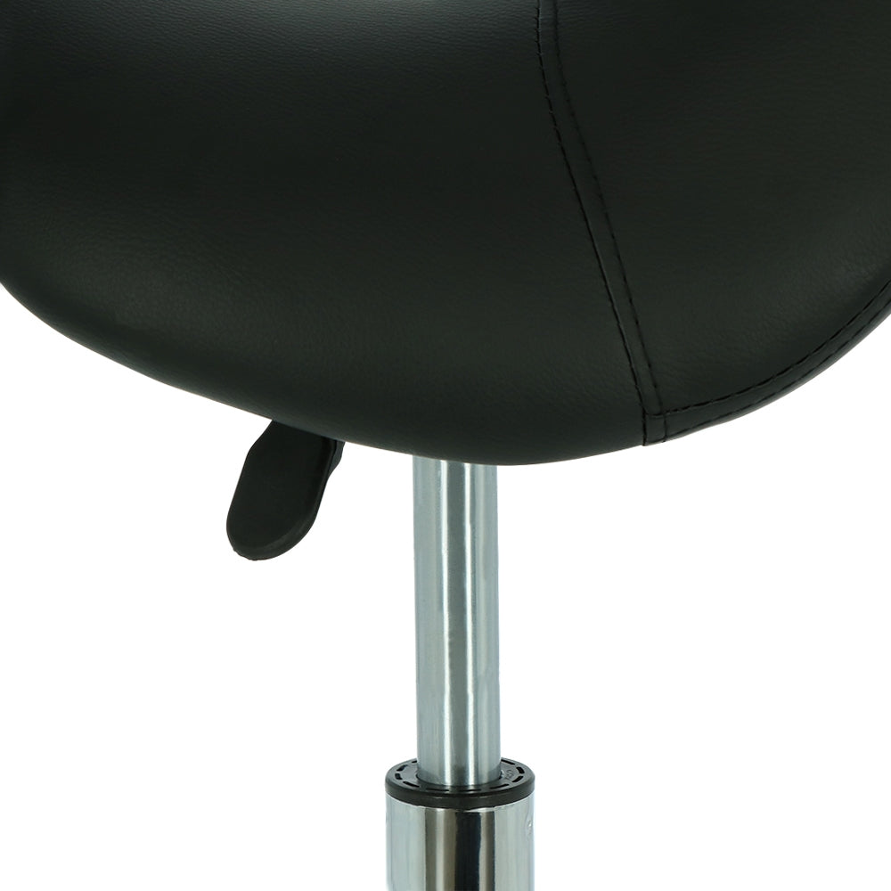 Saddle stool black/chrome