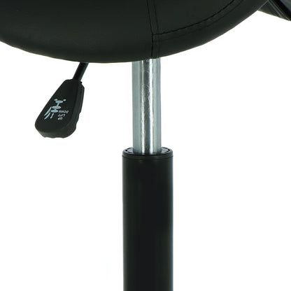 Saddle stool black + backrest